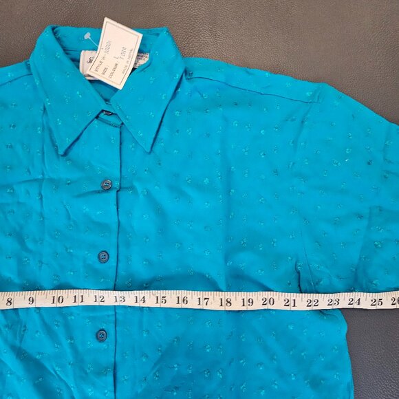 Vintage Just Class Blue Button Down Shirt - Picture 3 of 5